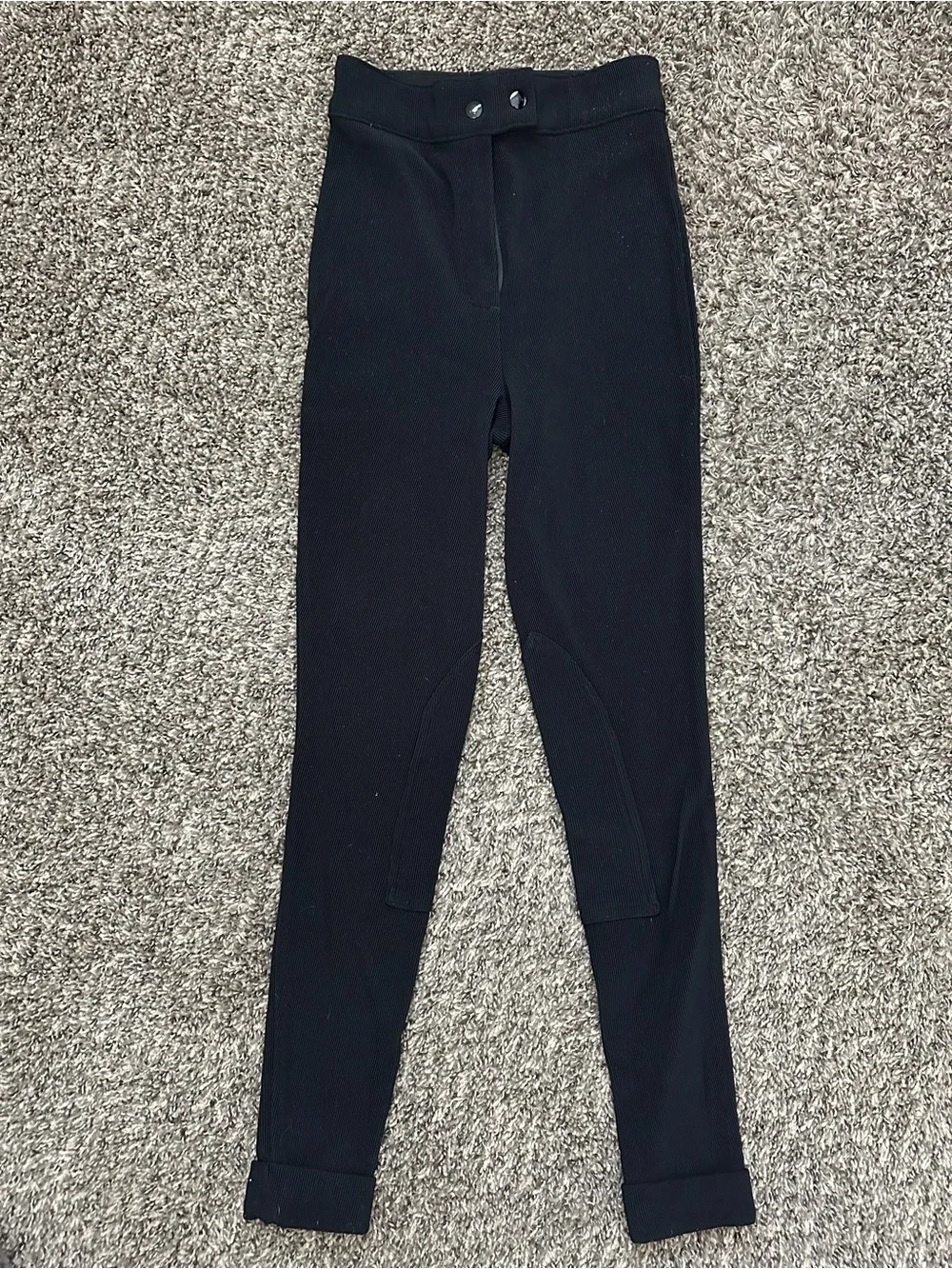 American Apparel Black Ribbed Riding Pants - Picture 1 of 3